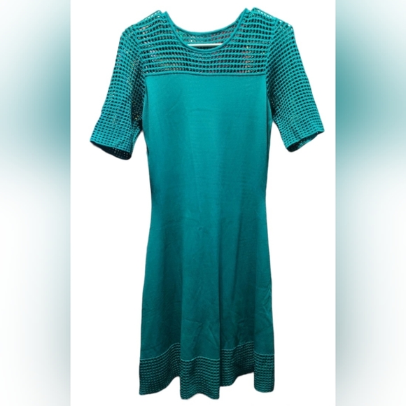 Nanette Lepore Dresses & Skirts - Nanette Lepore Knit Dress Teal Half Sleeve Dress